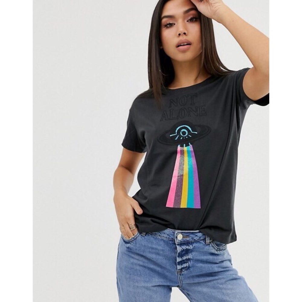 ASOS Noisy May Not Alone Command Spaceship Tee